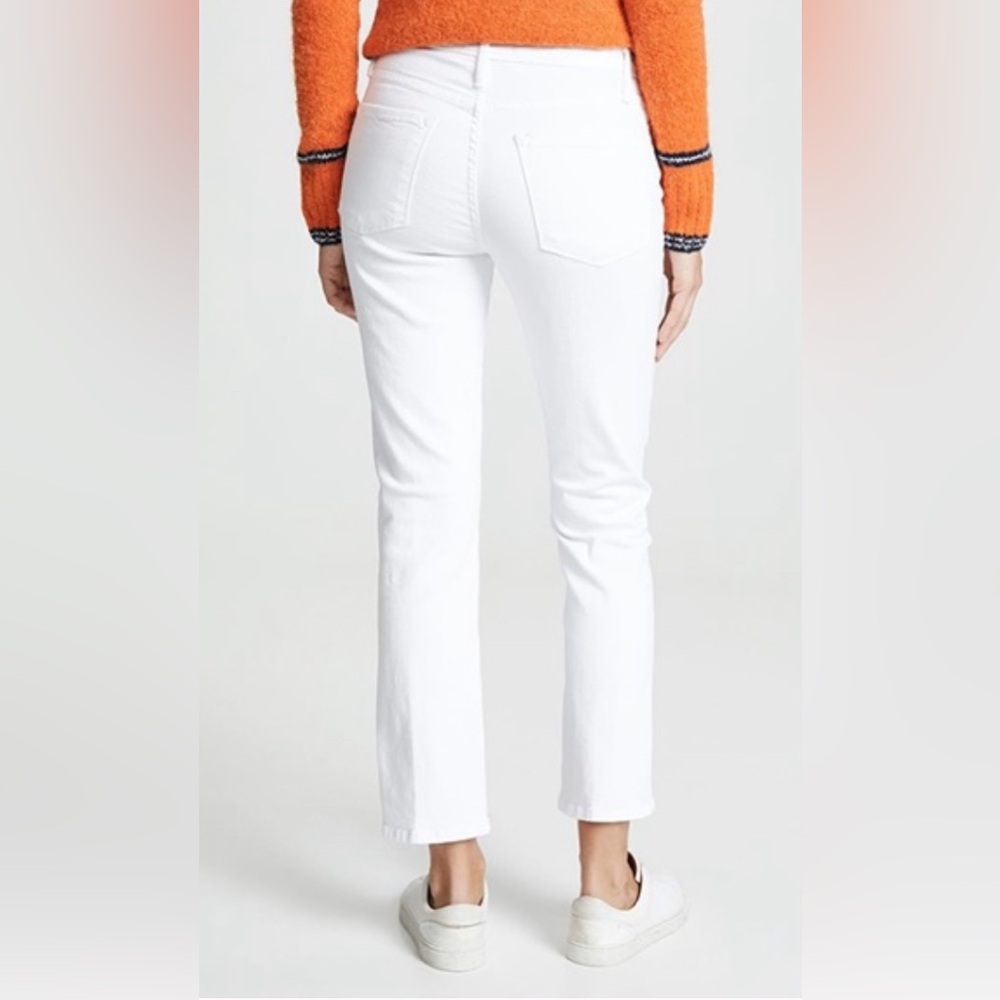 FRAME Le High Straight White Denim - Picture 2 of 5